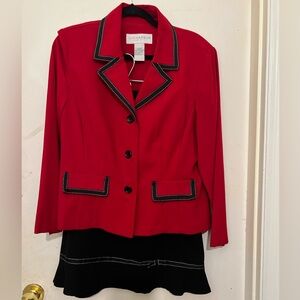 Sag Harbor Red Women's Blazer and skirt set